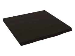 Estante de pared madera roble tratada marrón oscuro 40x40x2 cm