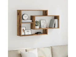 Estante de pared madera vieja 104x20x58,5 cm madera de ingeniería