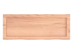 Estante de pared marrón claro en madera maciza de roble tratado