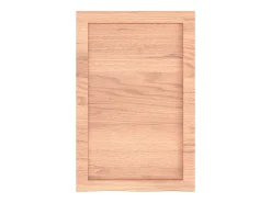 Estante de pared marrón claro en madera maciza de roble tratado