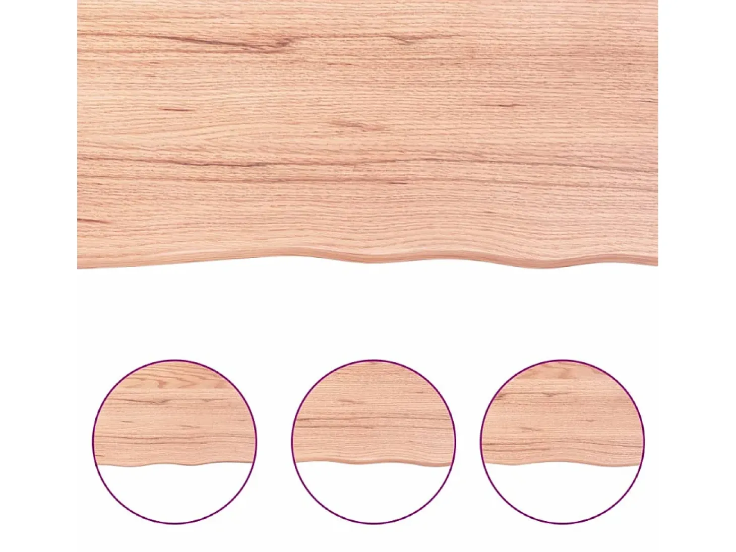 Estante de pared marrón claro 80x20x4 cm madera maciza de roble tratado