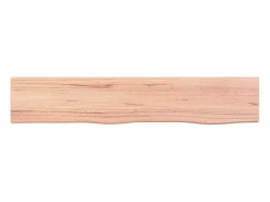 Estante de pared marrón claro 100x20x4cm madera maciza de roble tratado