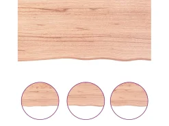 Estante de pared marrón claro 100x20x4cm madera maciza de roble tratado