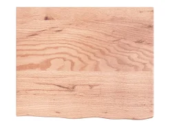 Estante de pared marrón claro en madera maciza de roble tratado