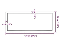 Estante de pared marrón claro en madera maciza de roble tratado