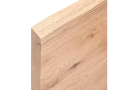 Estante de pared marrón claro 80x10x4 cm madera maciza de roble tratado