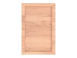 Estante de pared marrón claro en madera maciza de roble tratado