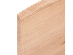 Estante de pared marrón claro 100x20x2cm madera maciza de roble tratado