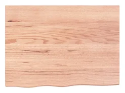 Estante de pared marrón claro 80x60x2 cm madera maciza de roble tratado