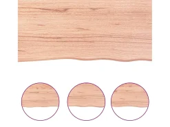 Estante de pared marrón claro 80x60x2 cm madera maciza de roble tratado