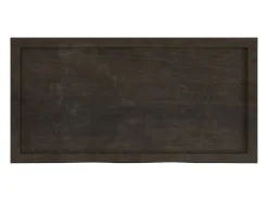 Estante de pared marrón oscuro fabricado en madera maciza de roble tratada