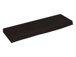 Estante de pared marrón oscuro 60x20x4 cm madera maciza de roble tratado