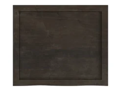 Estante de pared marrón oscuro fabricado en madera maciza de roble tratada