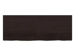 Estante de pared marrón oscuro fabricado en madera maciza de roble tratada