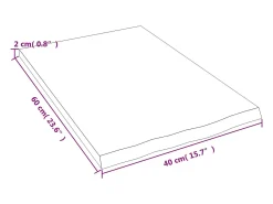 Estante de pared marrón oscuro 40x60x2 cm madera maciza de roble tratado