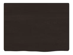 Estante de pared marrón oscuro 40x30x2 cm madera maciza de roble tratado