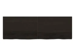Estante de pared marrón oscuro fabricado en madera maciza de roble tratada