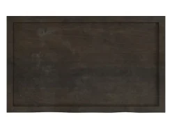 Estante de pared marrón oscuro fabricado en madera maciza de roble tratada