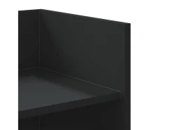 Estante de pared negro 100x35x30,5 cm madera de ingeniería