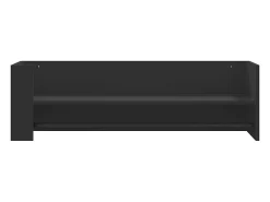 Estante de pared negro 100x35x30,5 cm madera de ingeniería