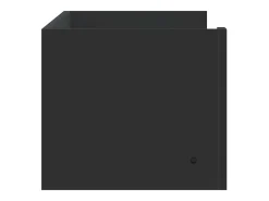 Estante de pared negro 100x35x30,5 cm madera de ingeniería