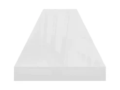 Estante de pared pared 2 uds MDF blanco brillo 120x23,5x3,8 cm ES52953