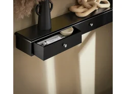 Estante de Pared Perchero Armario Suspendido Estantería para Trasteros con 3 Cajones 93 x 15 x 10 cm Negro FRG43-L-SCH SoBuy ES