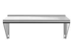 Estante de pared 75x45x31 cm acero inoxidable plateado