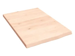 Estante de pared 40x60x2 cm madera maciza de roble sin tratar