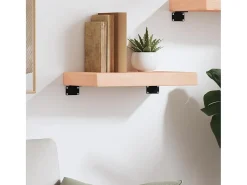 Estante de pared 40x30x(2-6) cm madera maciza de roble sin tratar