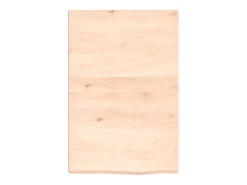 Estante de pared 40x60x(2-4) cm madera maciza de roble sin tratar