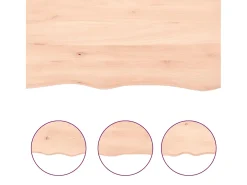 Estante de pared 40x60x(2-4) cm madera maciza de roble sin tratar