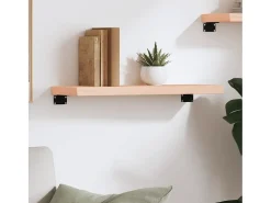 Estante de pared 60x20x4 cm madera maciza de roble sin tratar