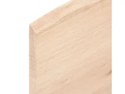 Estante de pared 60x60x2 cm madera maciza de roble sin tratar