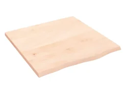 Estante de pared 60x60x2 cm madera maciza de roble sin tratar