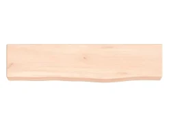 Estante de pared 40x10x4 cm madera maciza de roble sin tratar