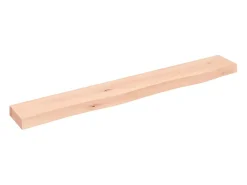 Estante de pared 80x10x4 cm madera maciza de roble sin tratar