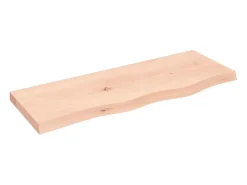 Estante de pared 80x30x(2-4) cm madera maciza de roble sin tratar