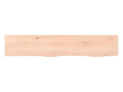 Estante de pared 100x20x4 cm madera maciza de roble sin tratar