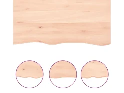 Estante de pared 100x10x4 cm madera maciza de roble sin tratar