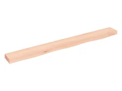 Estante de pared 100x10x4 cm madera maciza de roble sin tratar