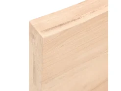 Estante de pared 80x40x(2-6) cm madera maciza de roble sin tratar