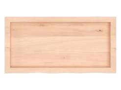 Estante de pared 80x40x(2-6) cm madera maciza de roble sin tratar