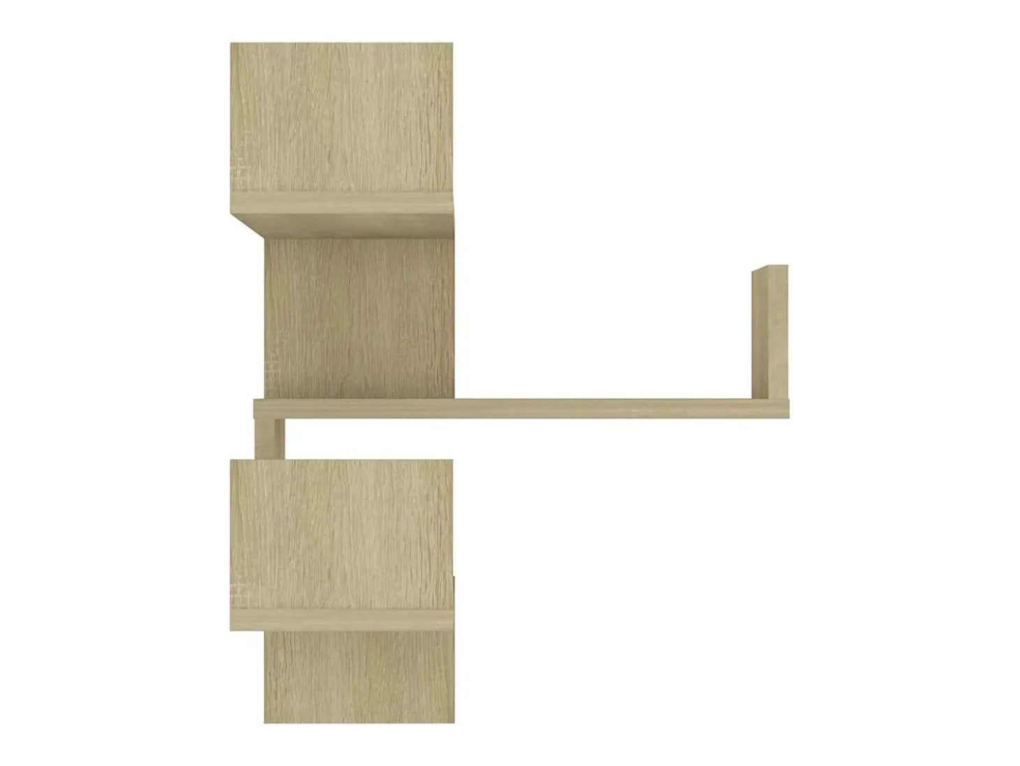 Estante esquina pared 2uds contrachapado color roble 40x40x50cm