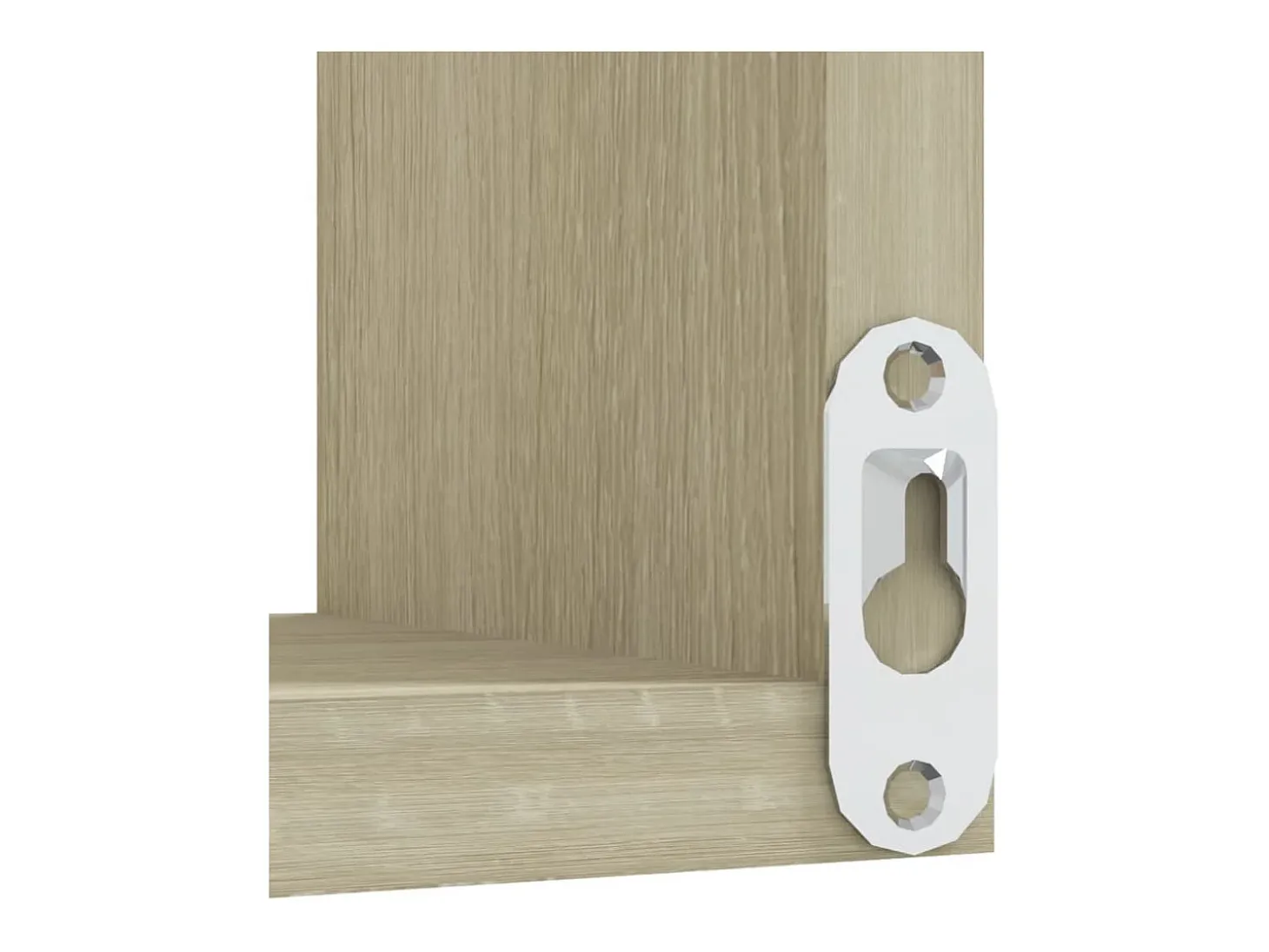 Estante esquina pared 2uds contrachapado color roble 40x40x50cm