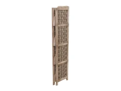 Estante esquinero MCW-K85, marrón, mimbre marrón