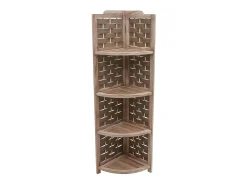 Estante esquinero MCW-K85, marrón, mimbre marrón