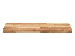 Estante flotante 4 uds madera acacia acabado aceite 160x40x4 cm