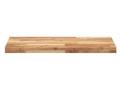 Estante flotante 2 uds madera acacia acabado aceite 120x40x4 cm