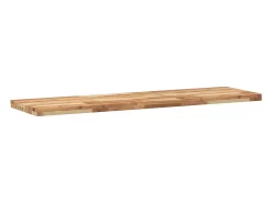Estante flotante 3 uds madera acacia acabado aceite 160x40x4cm
